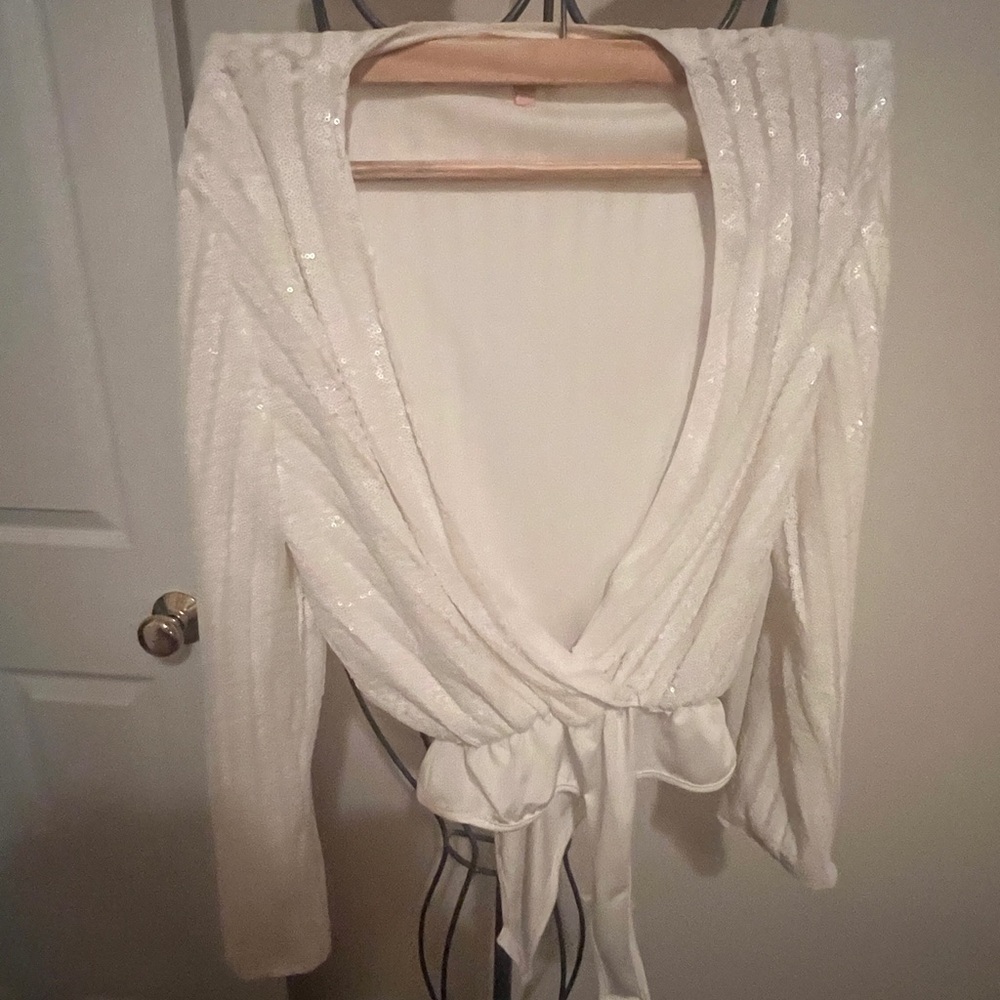 Club L London White Elegant Bodysuit. Never worn. No tags.